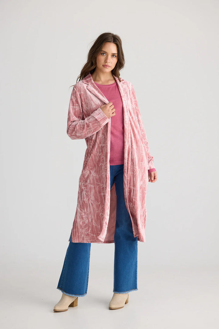 Aries Velvet Duster - Musk Pink