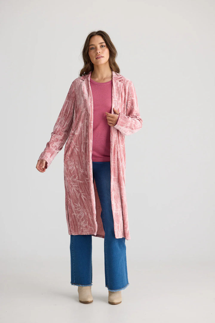 Aries Velvet Duster - Musk Pink