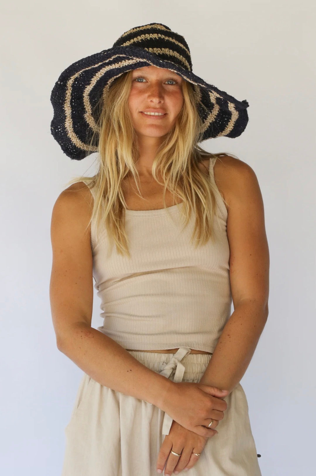 JANIS WIDE BRIM HAT | DRIFT STRIPE