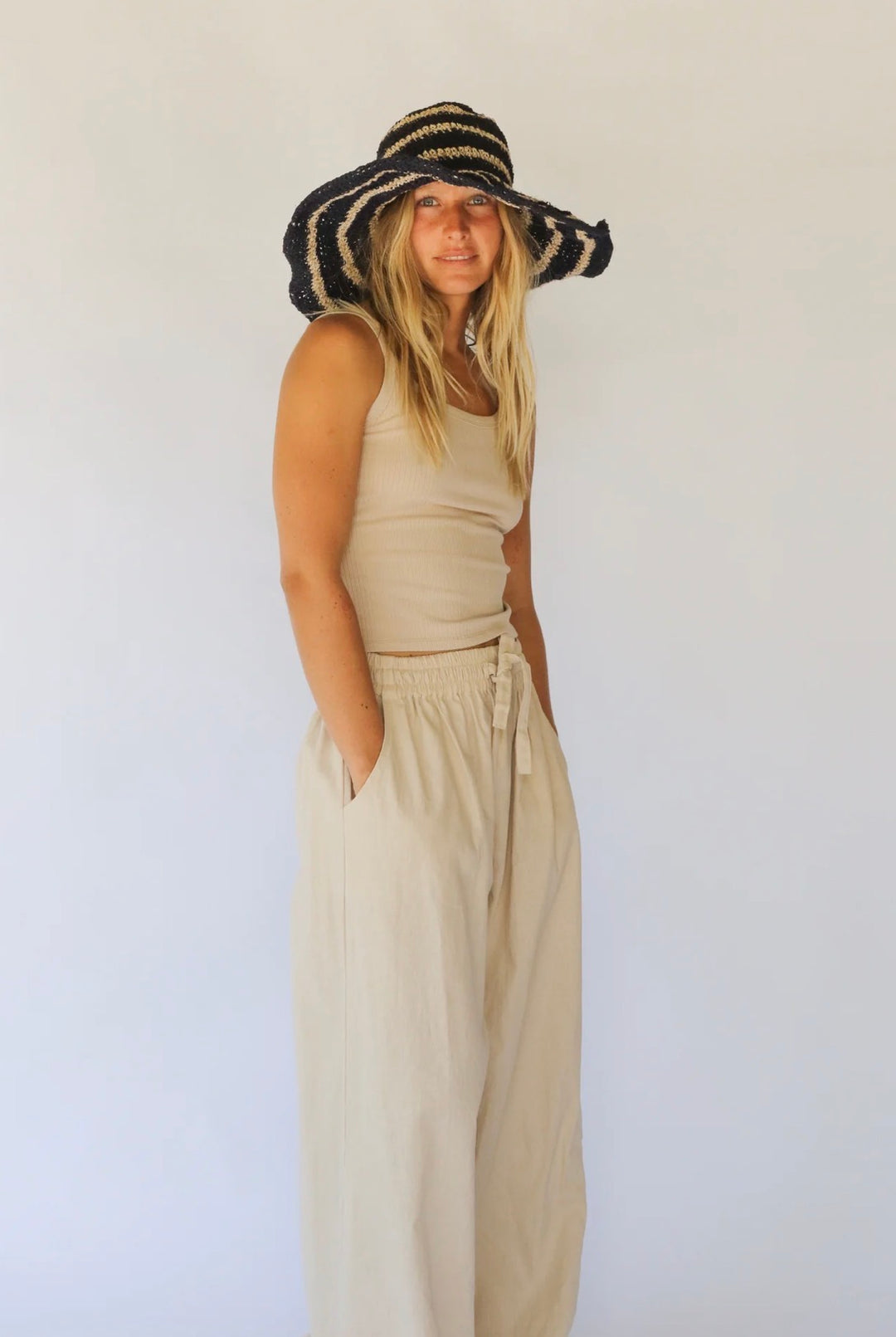 JANIS WIDE BRIM HAT | DRIFT STRIPE