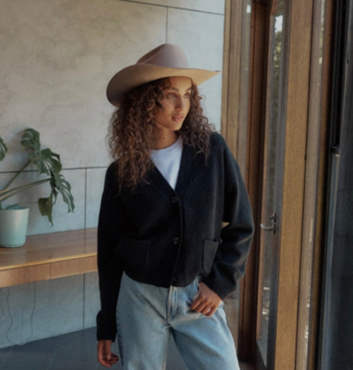Americano Wool Felt Cowboy Fedora in Camel Brown