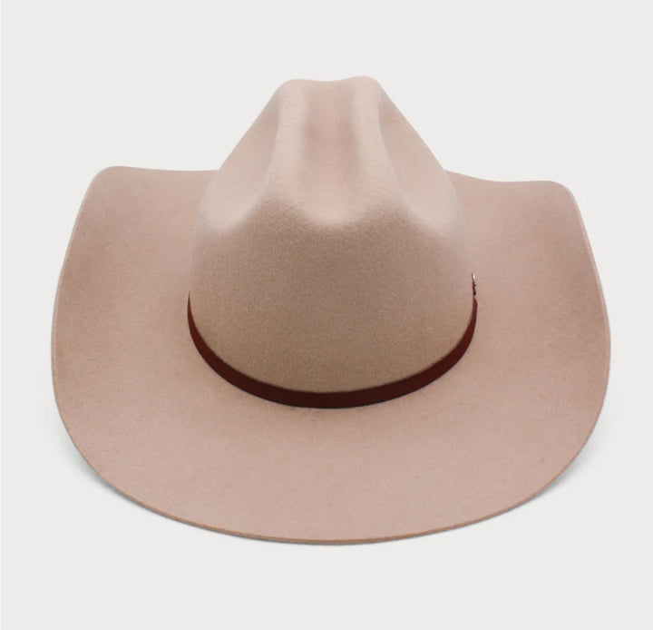Americano Wool Felt Cowboy Fedora in Camel Brown
