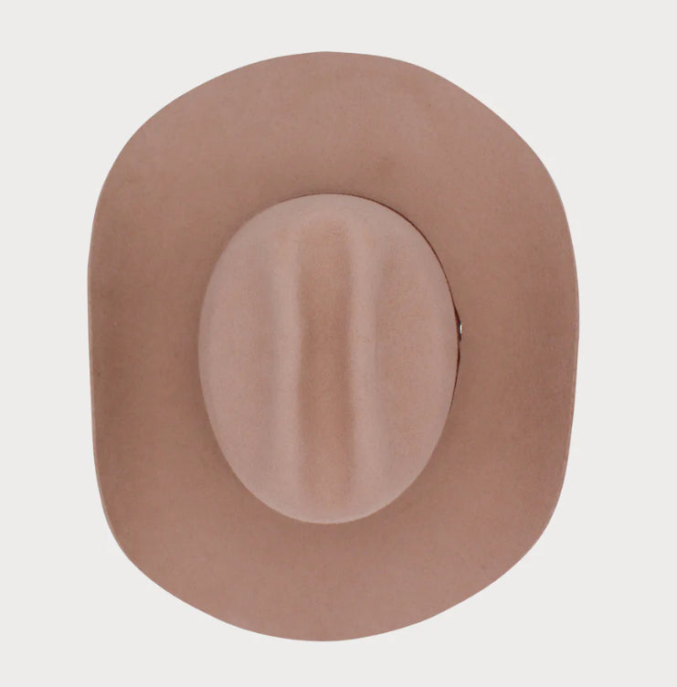 Americano Wool Felt Cowboy Fedora in Camel Brown