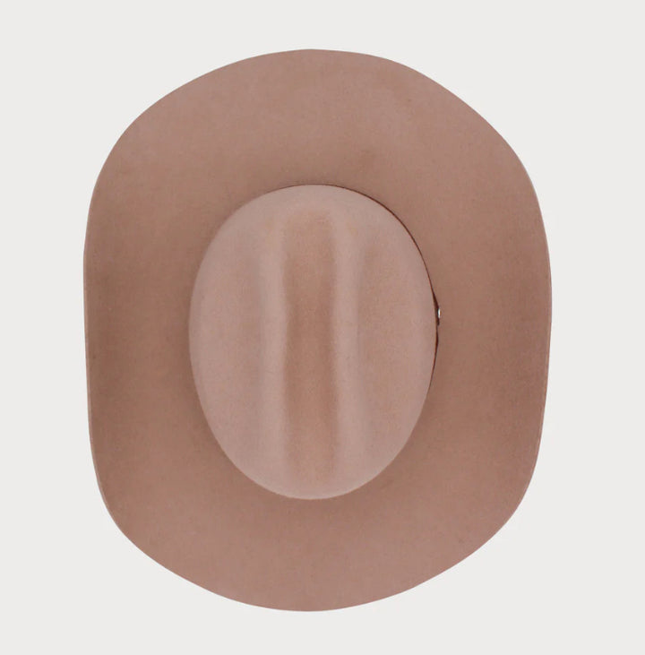 Americano Wool Felt Cowboy Fedora in Camel Brown
