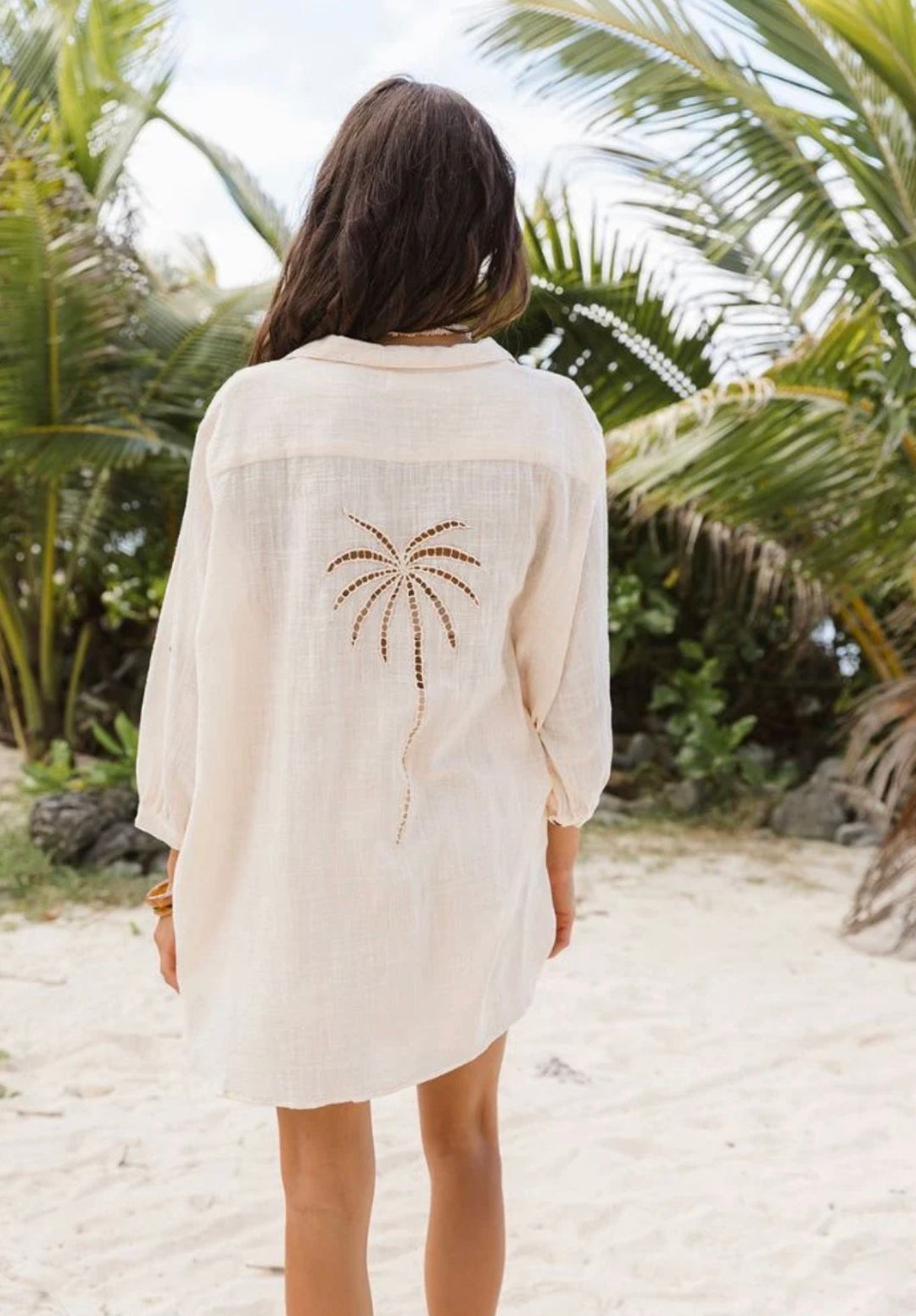 OG PALM SHIRT - PAPAYA WHIP
