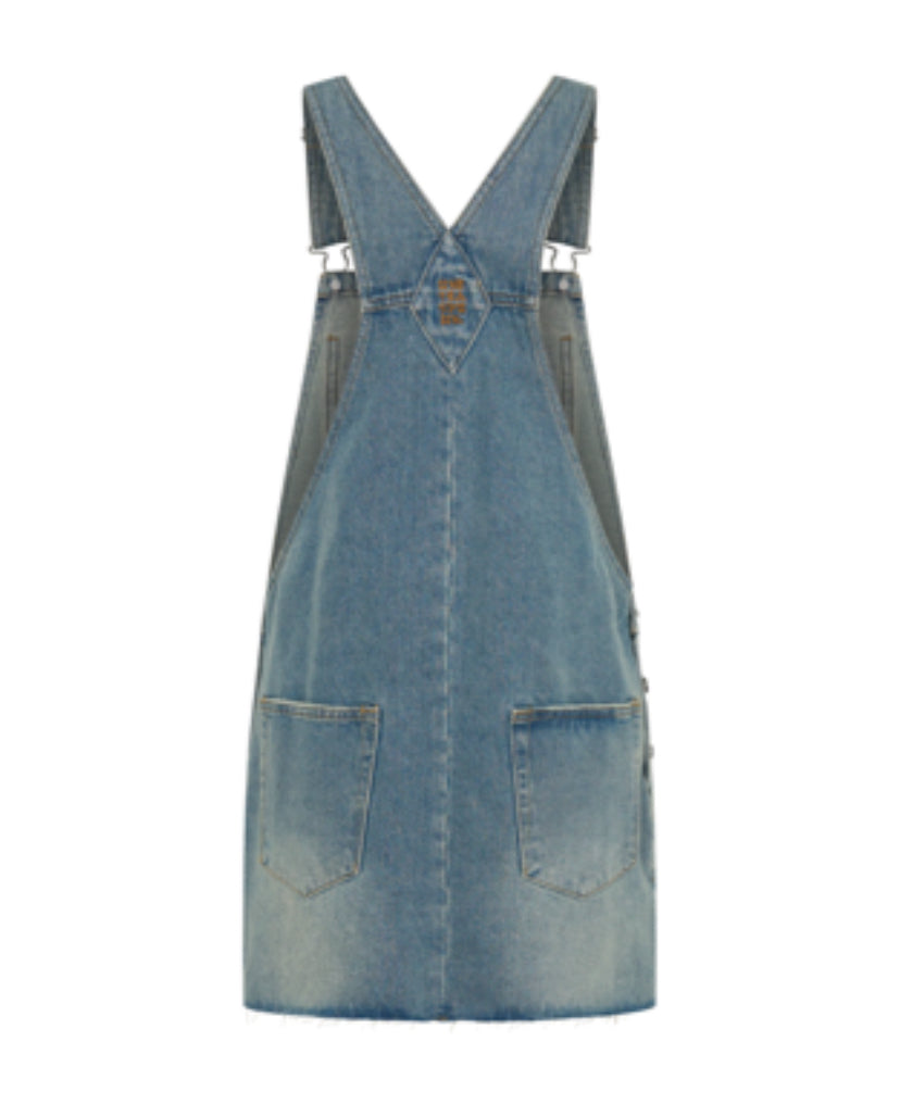 Sloan Mini Pini Denim Dress - Bolt Blue