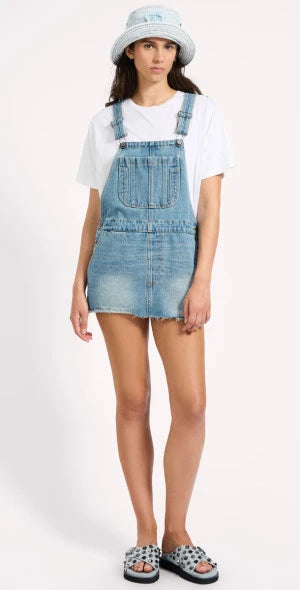 Sloan Mini Pini Denim Dress - Bolt Blue