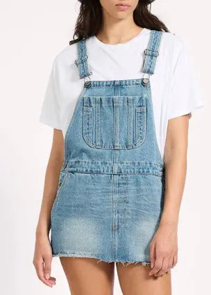 Sloan Mini Pini Denim Dress - Bolt Blue