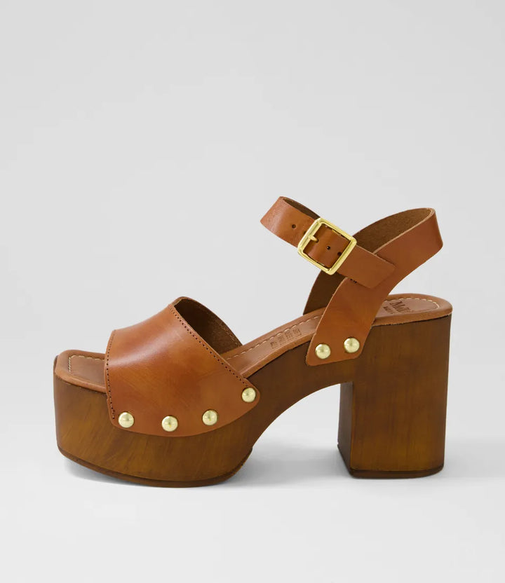 Eliyena Tan Leather Sandals