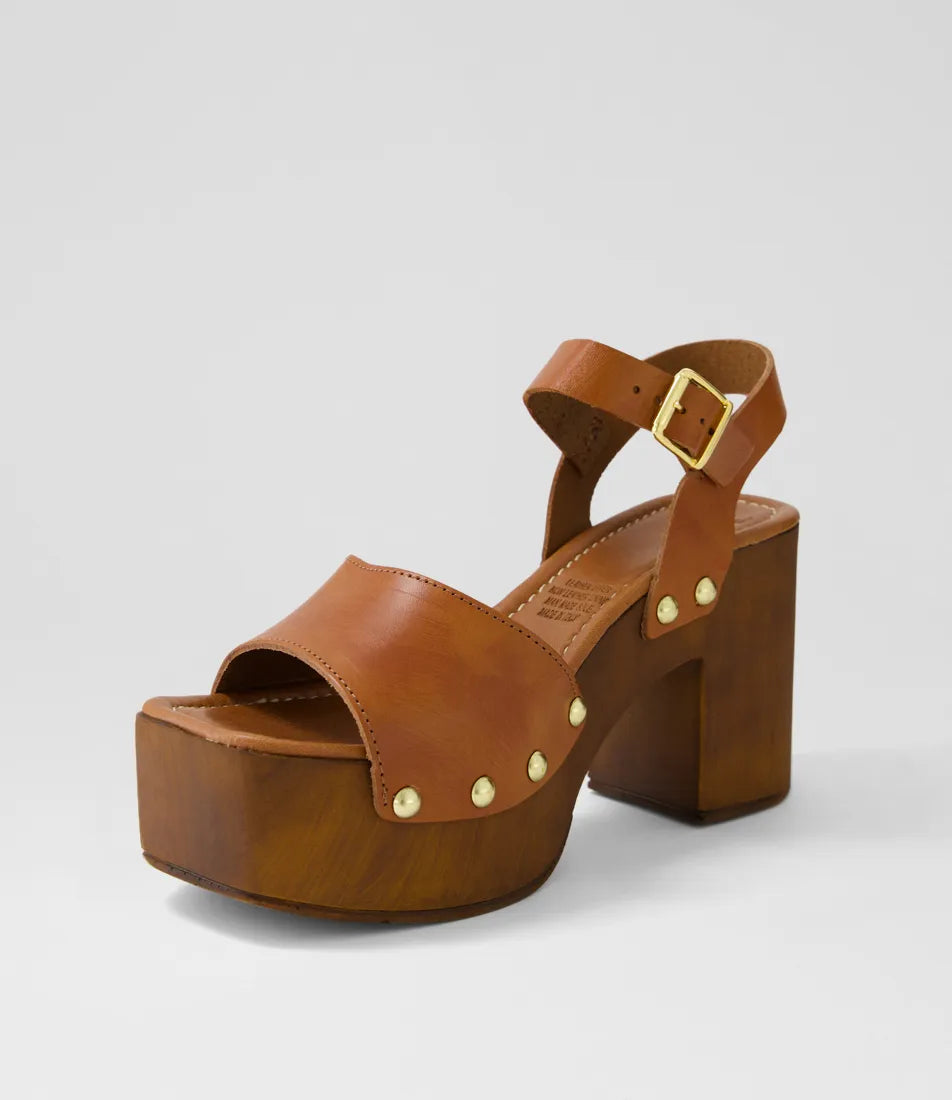 Eliyena Tan Leather Sandals