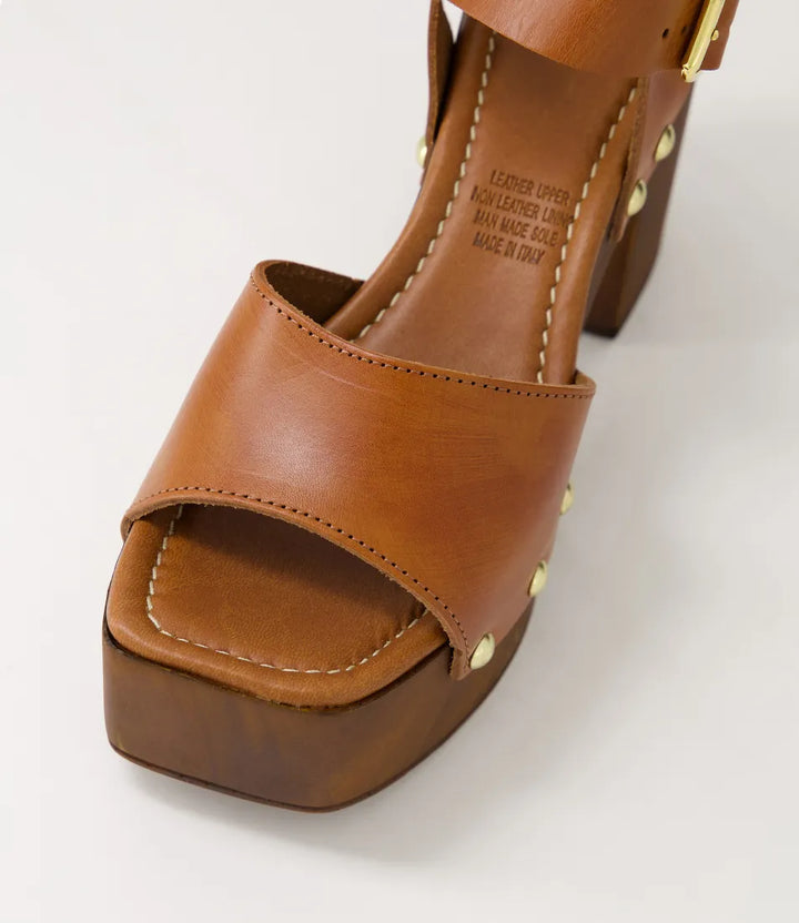 Eliyena Tan Leather Sandals