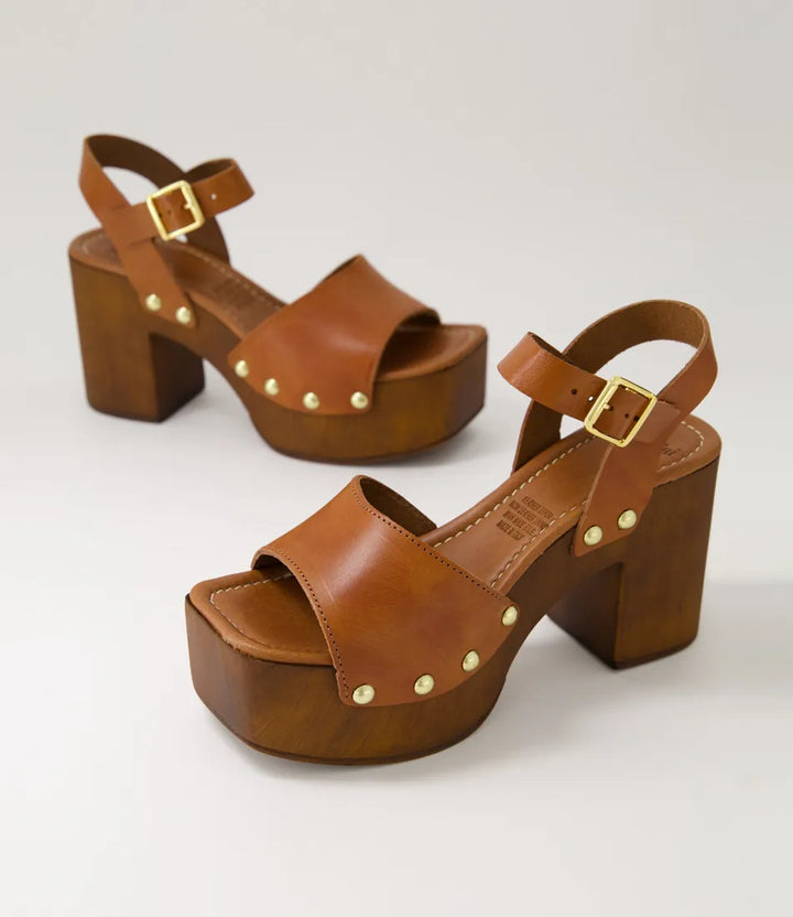 Eliyena Tan Leather Sandals