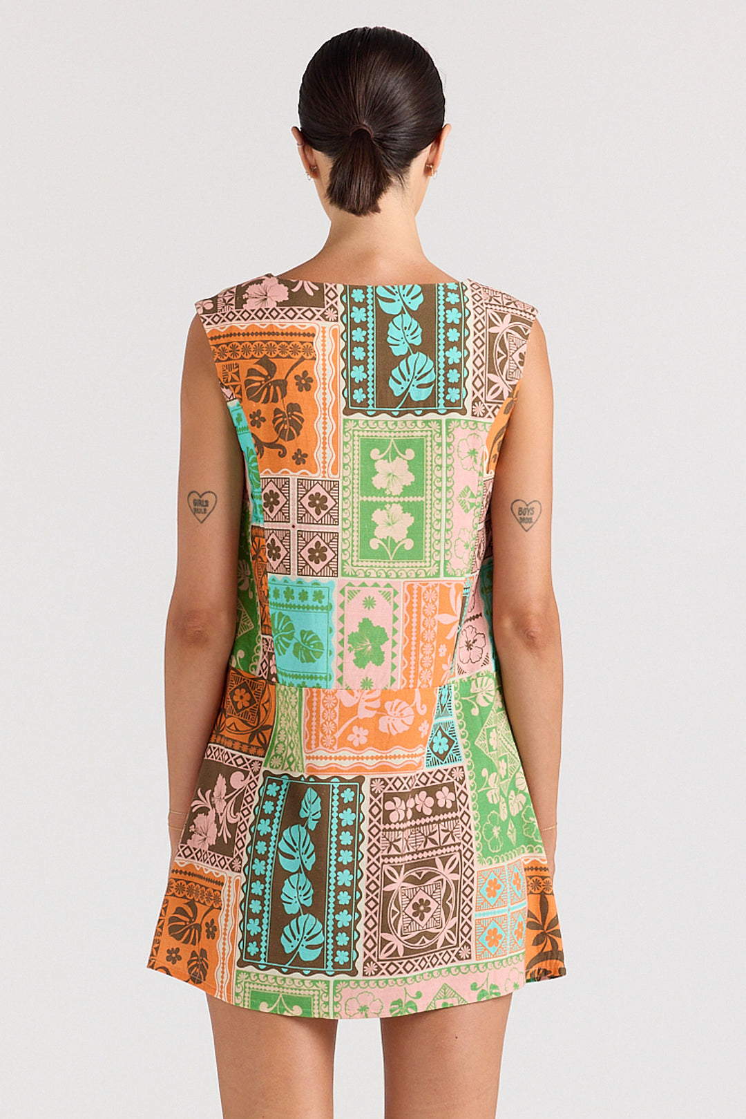 Ibisco V Button Up Dress - Sunset