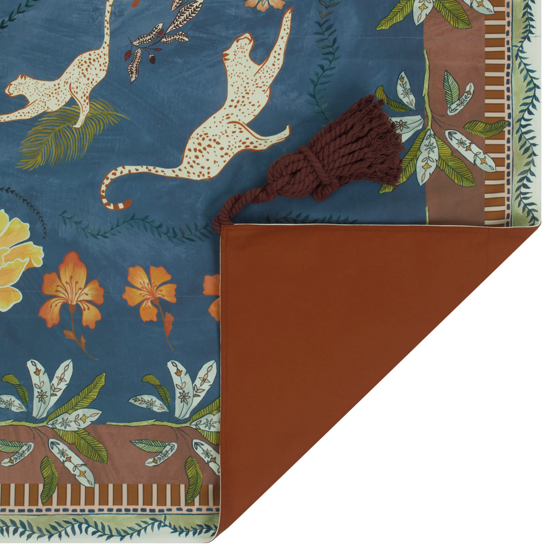 Eye of the Jungle Picnic Rug - Lagoon