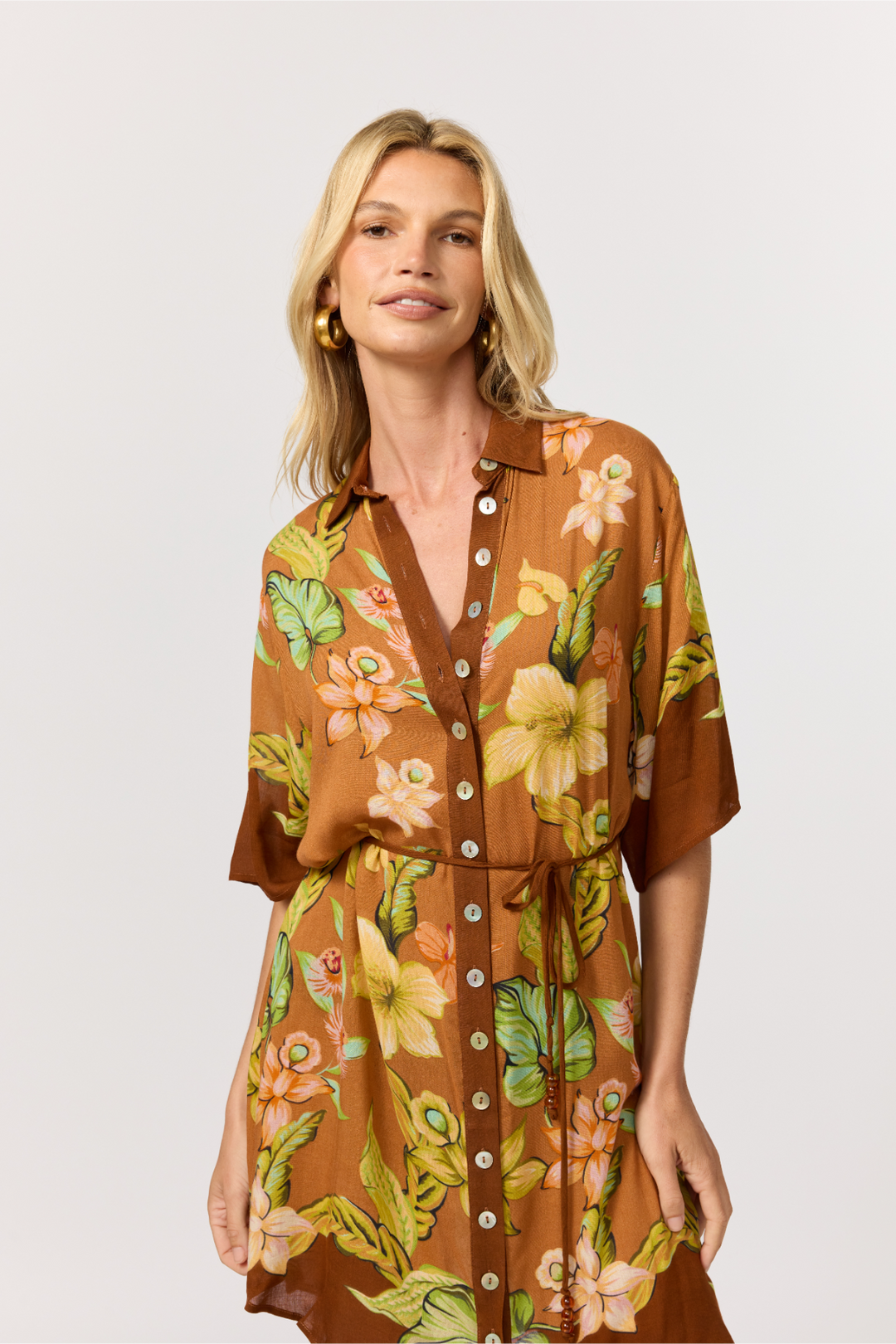Lois Shirt Dress - Marigold