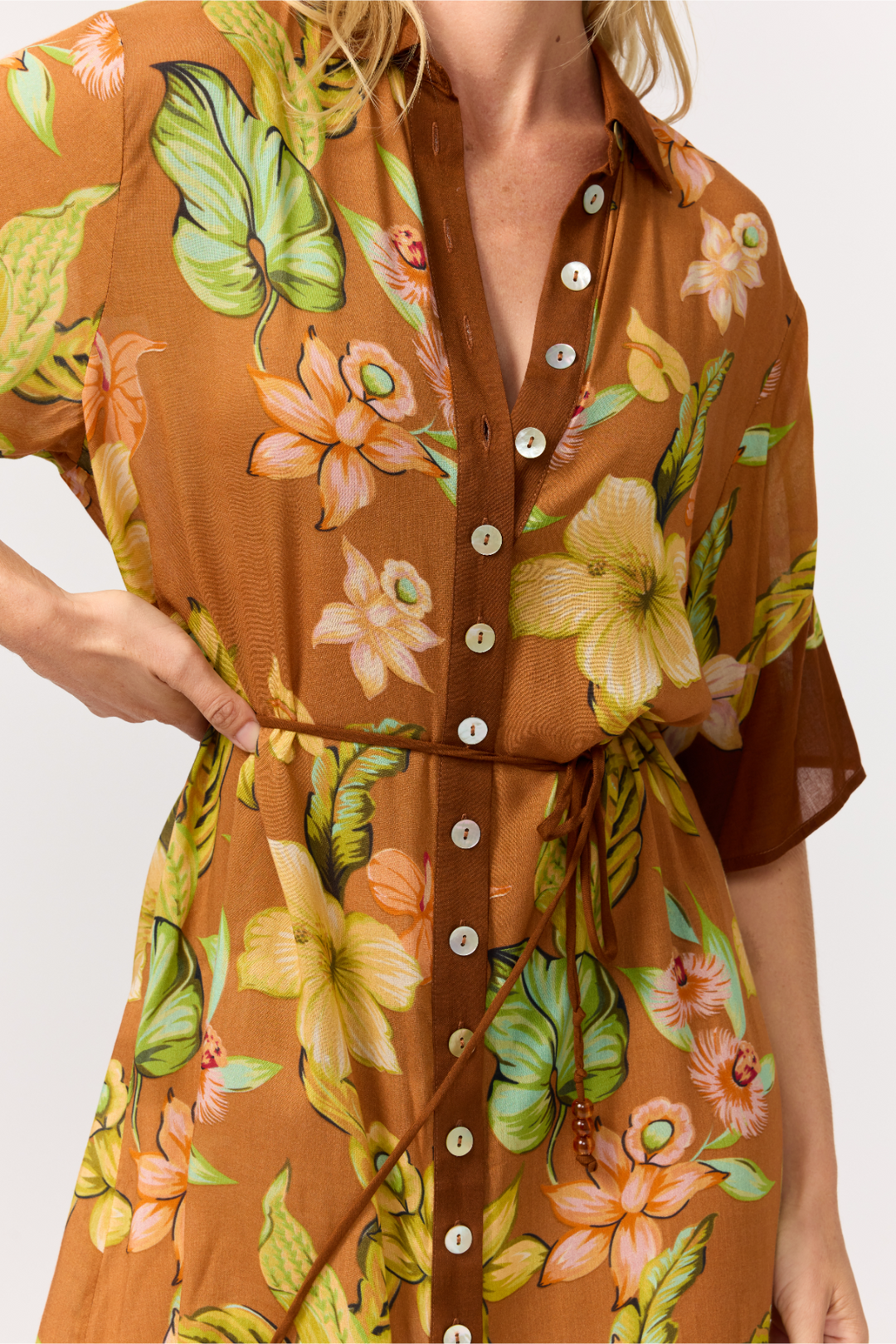 Lois Shirt Dress - Marigold