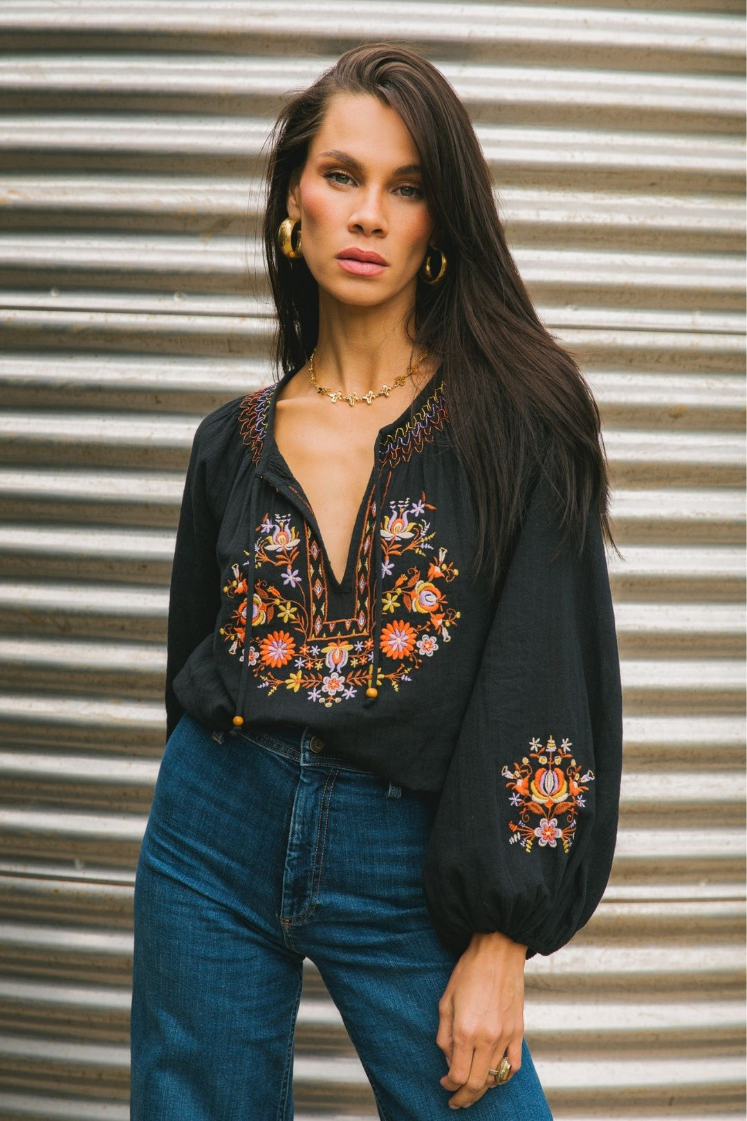 Lane Blouse - Onyx