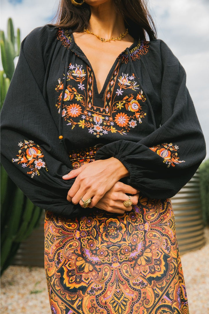Lane Blouse - Onyx