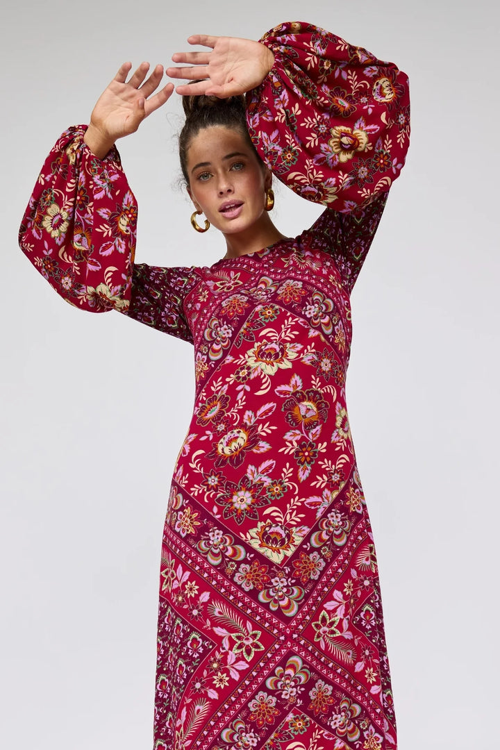 Quartz Gown in Pomegranate