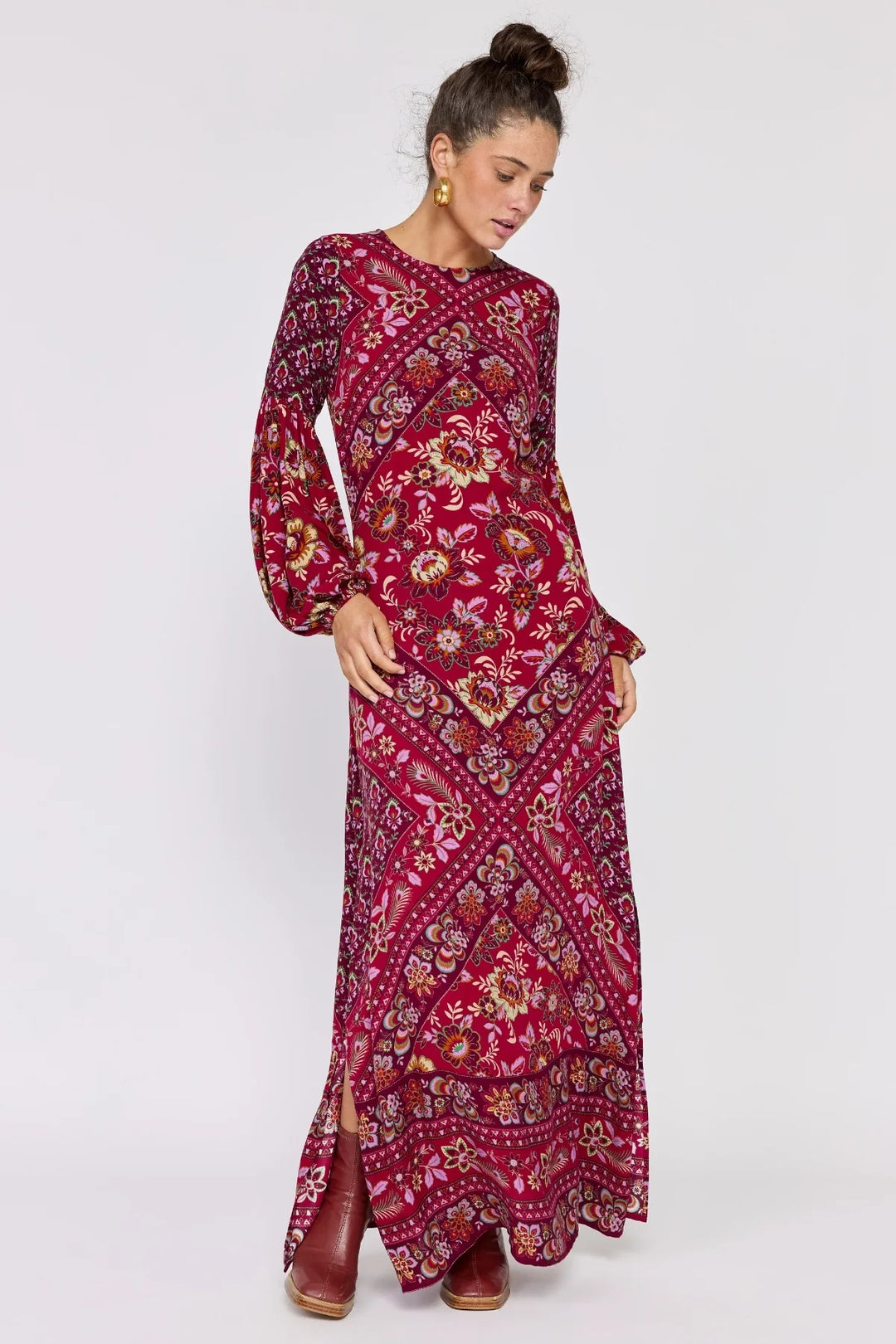 Quartz Gown in Pomegranate