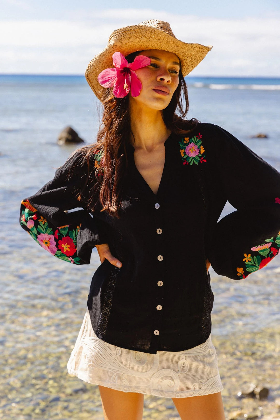 Clover Blouse in Noche - PRE ORDER