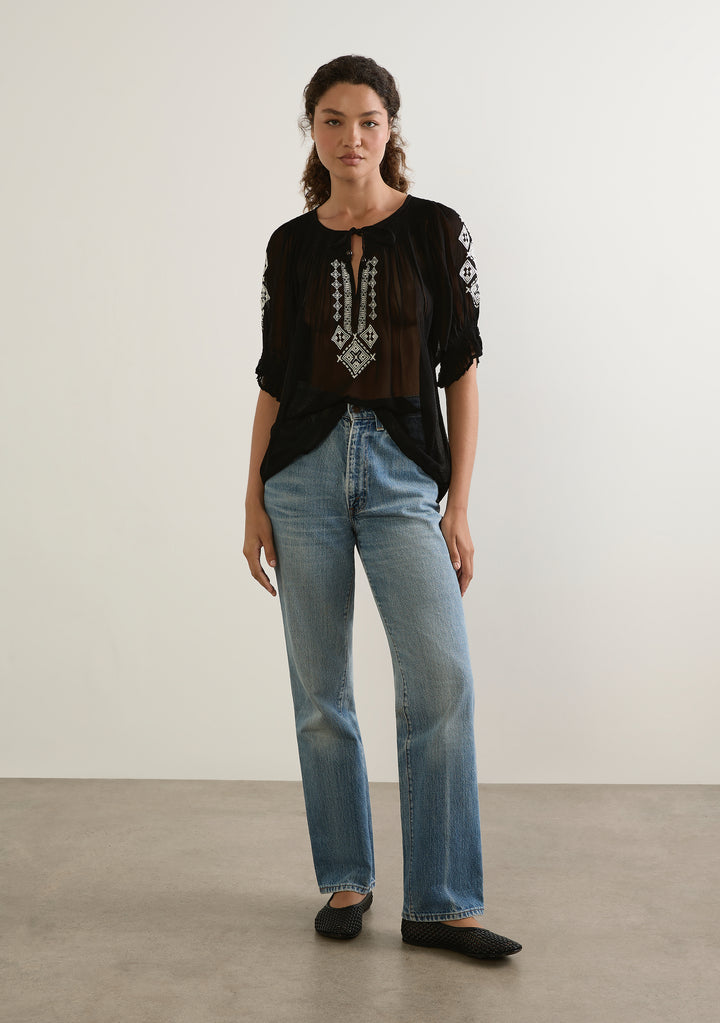 Stevie Embroidered Blouse