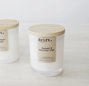 Classic White Candle - with Timber Lid