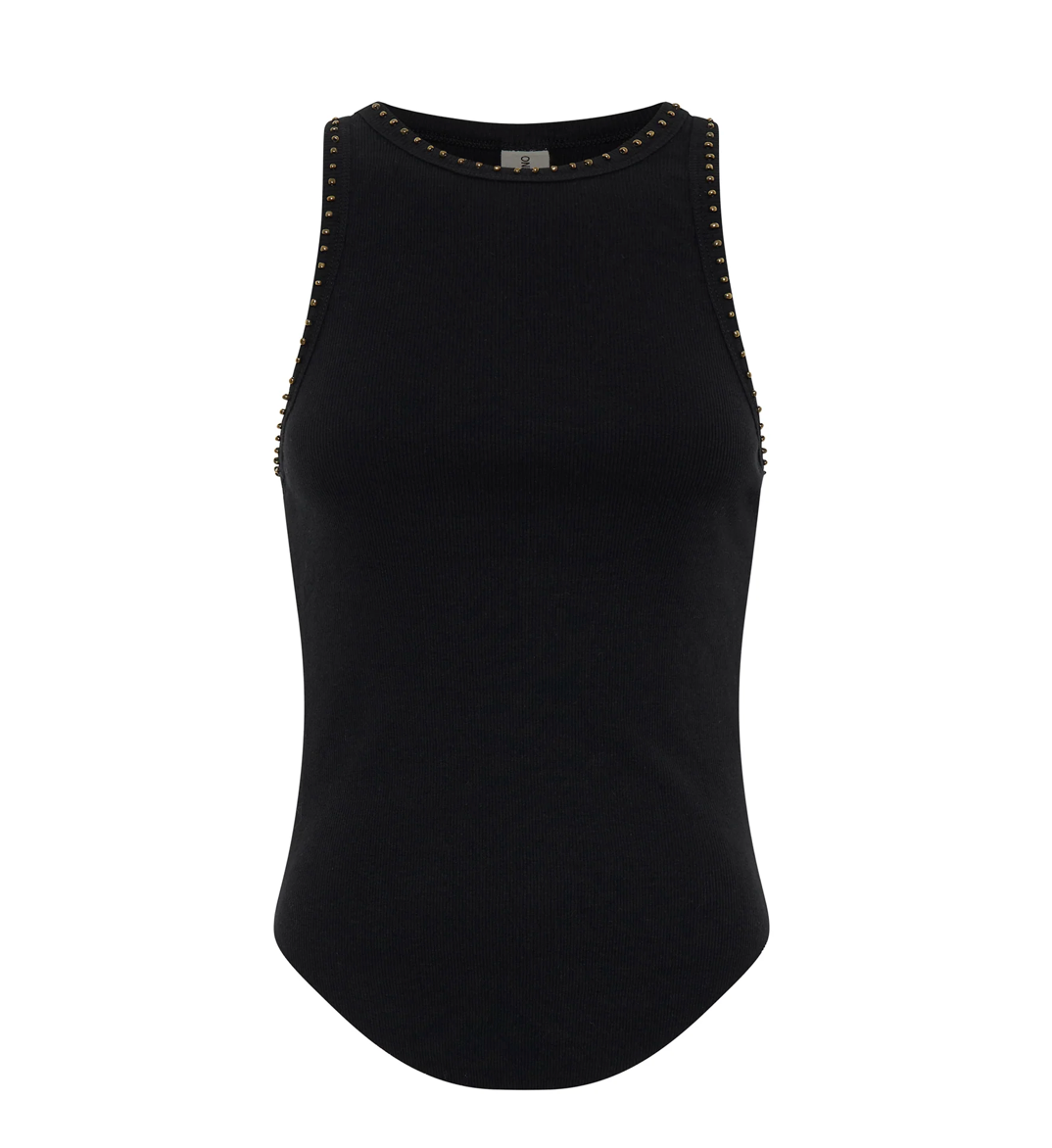 Hand Beaded Ramone Tank - Black