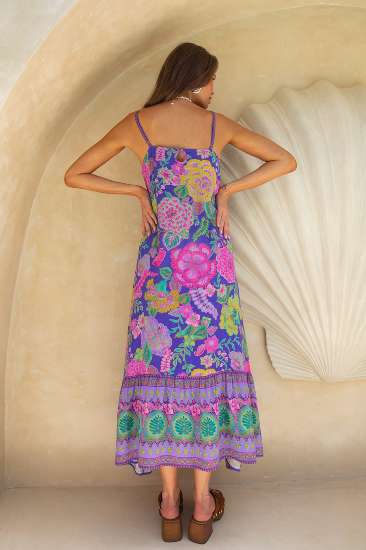 Honey Strappy Midi Dress - Hibiscus