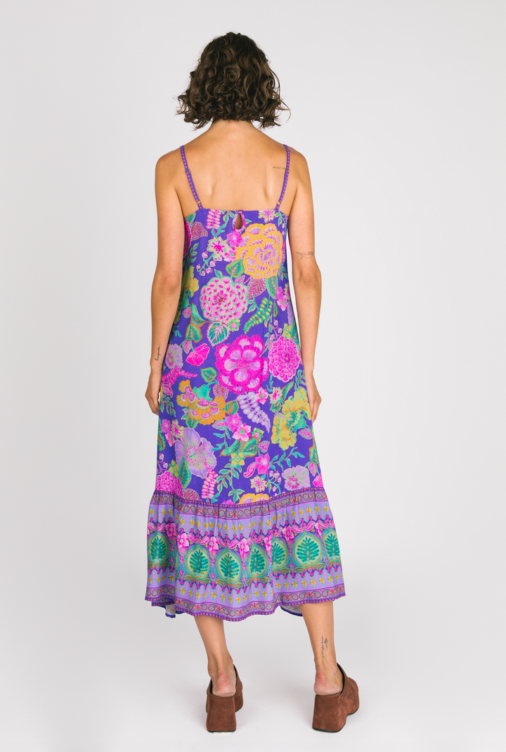 Honey Strappy Midi Dress - Hibiscus