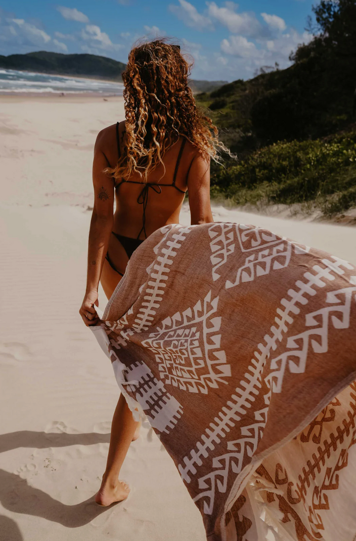 Brown Aztec Turkish Towel