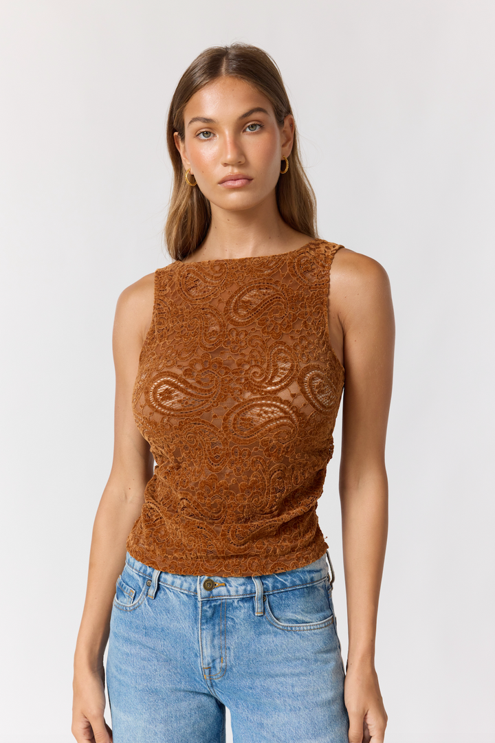 Freya Top ~ Tan