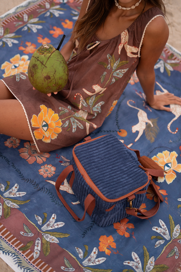 Eye of the Jungle Picnic Rug - Lagoon