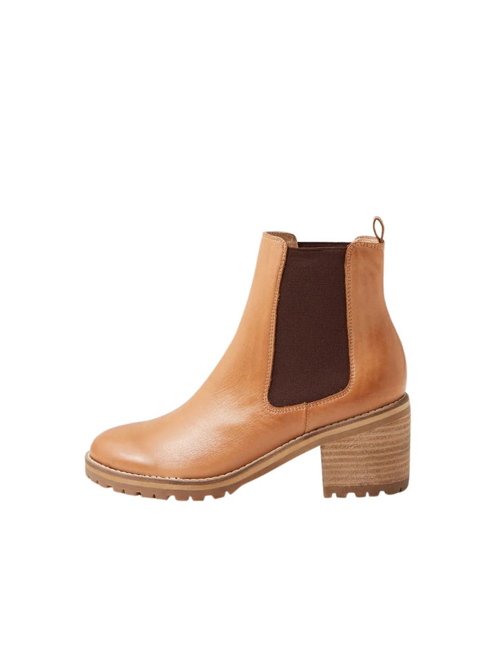 Biscoti Dark Tan Leather Chelsea Boots