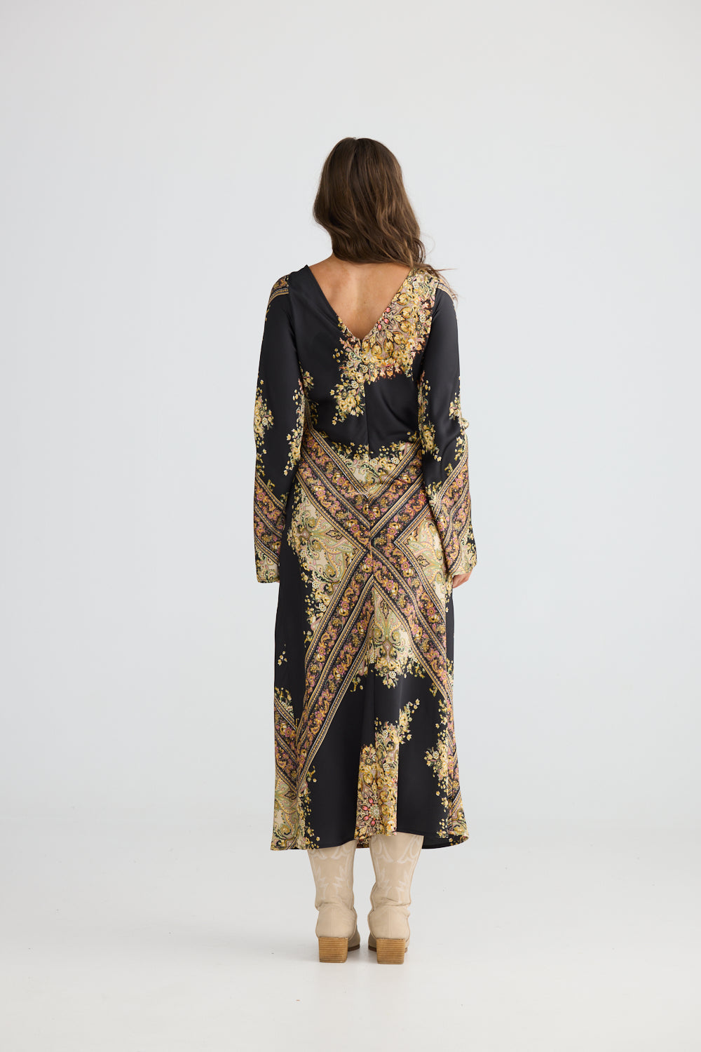 Stardust Maxi Dress Black Paisley