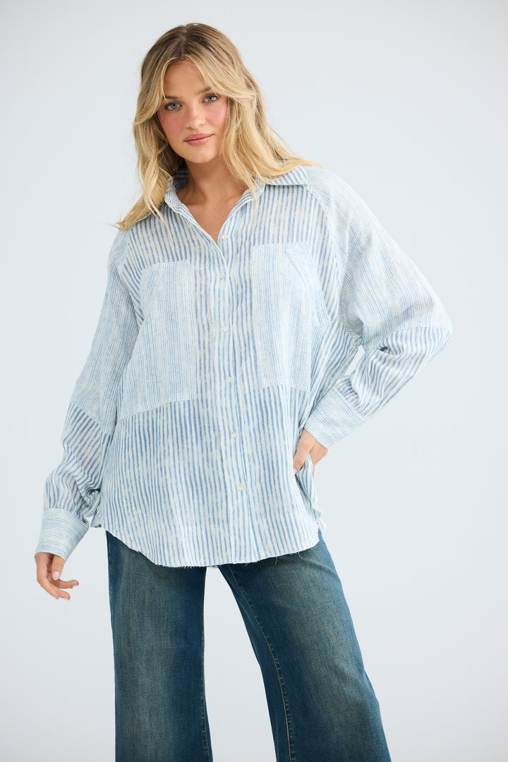 Bodhi Shirt - Blue Stripe