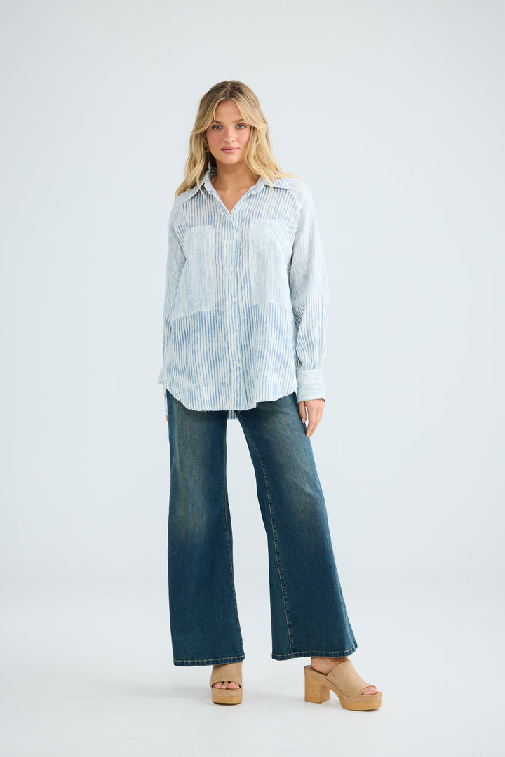 Bodhi Shirt - Blue Stripe