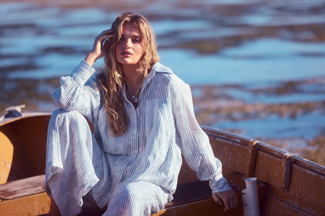 Bodhi Shirt - Blue Stripe