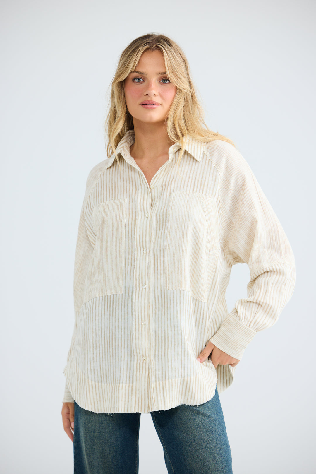 Bodhi Shirt - Natural Stripe