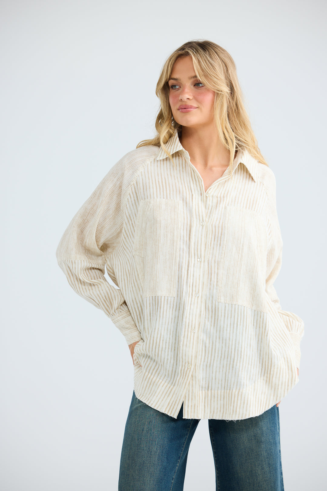 Bodhi Shirt - Natural Stripe