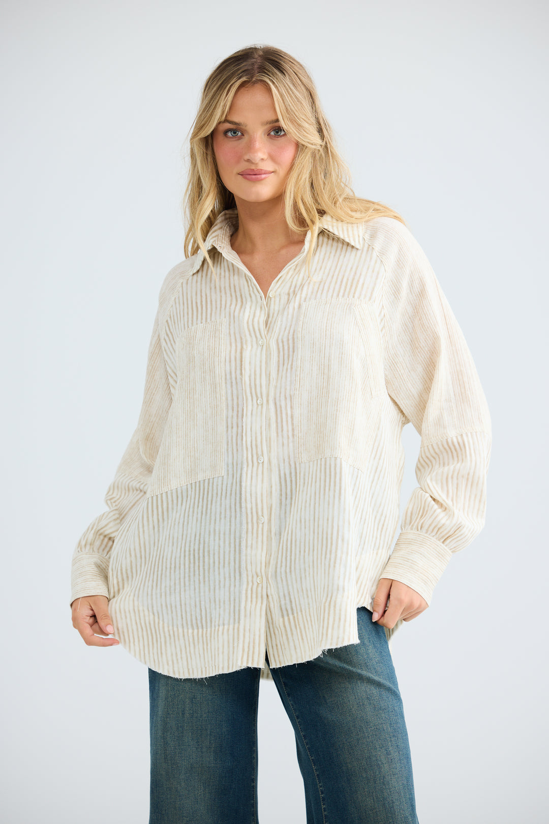 Bodhi Shirt - Natural Stripe
