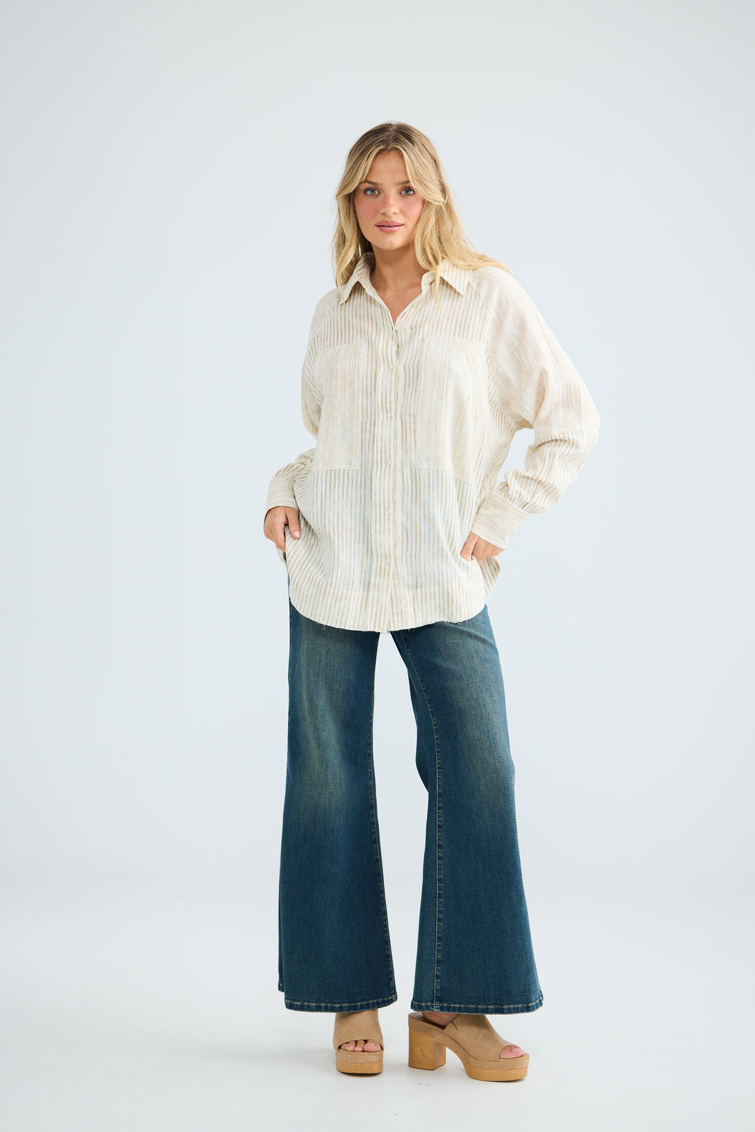 Bodhi Shirt - Natural Stripe