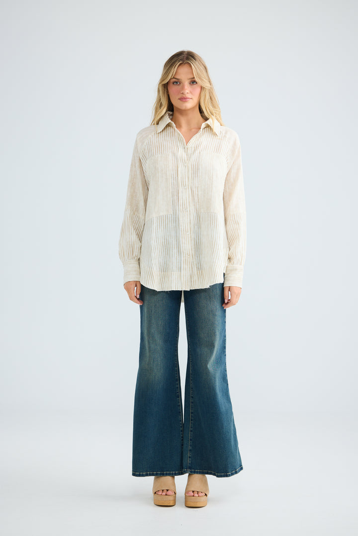 Bodhi Shirt - Natural Stripe