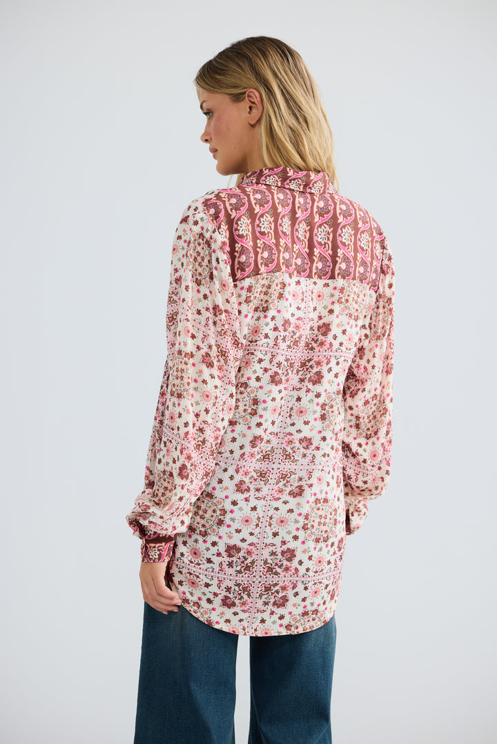 Flower Child Shirt - Chai Floral