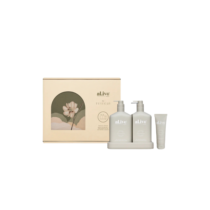 Wash & Lotion Duo + Hand Cream Gift Set - Sea Cotton & Coconut
