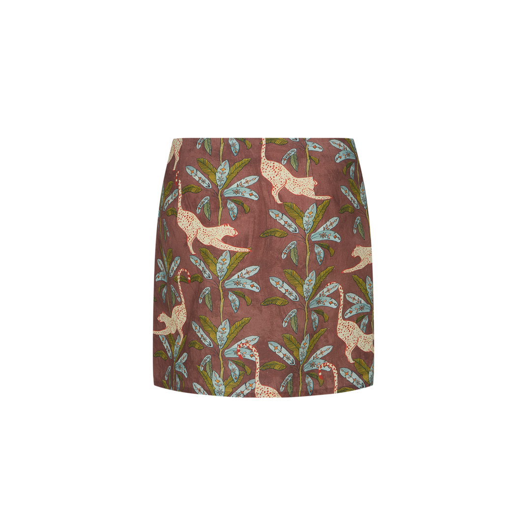 Eye of the Jungle Wrap Skirt - Hazel Brown