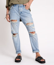 Load image into Gallery viewer, Hendrixe Messed Up Saints Boyfriend Jeans