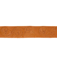 Load image into Gallery viewer, Scroll Hand Tooled Belt Wide Bronze T-bar Buckle