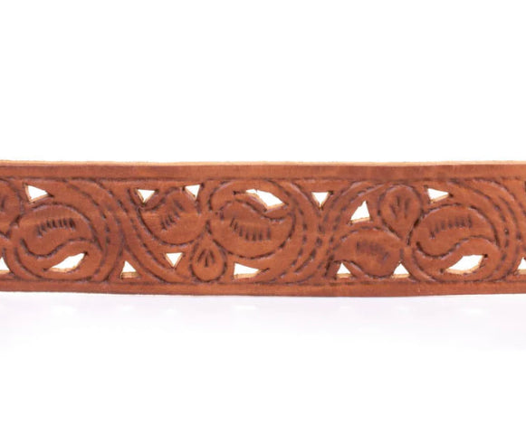 Sharif Hand Tooled Belt Wide