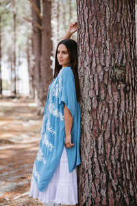 Wonderland Kimono Malibu Blue
